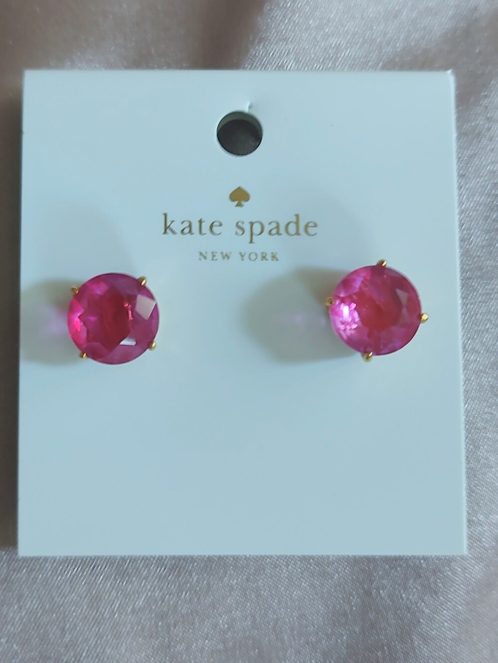 Kate Spade Magenta Crystal Earrings